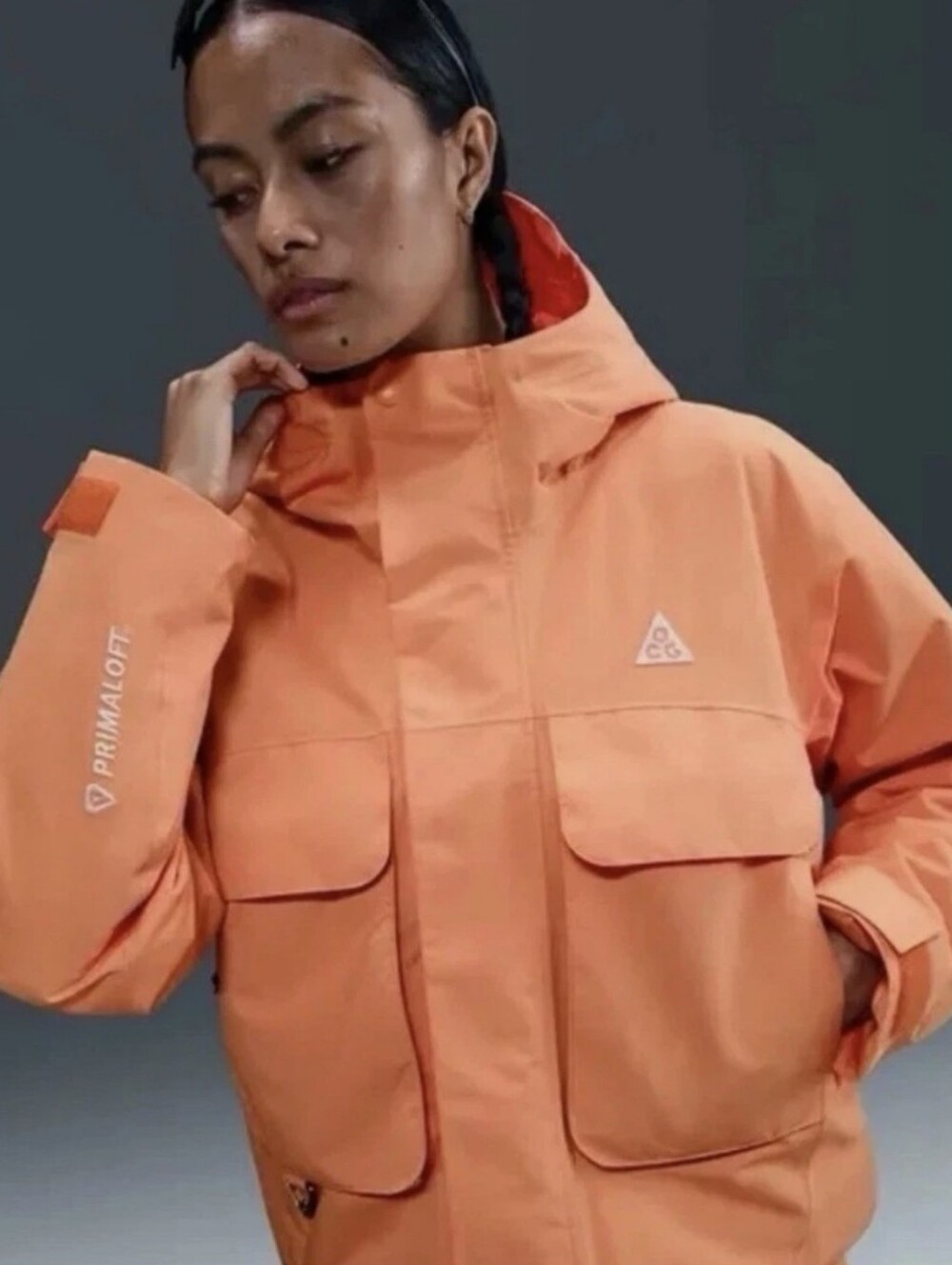 Nike ACG Storm-FIT PrimaLoft "Skull Peak" Jacket in the Safety Orange colorway